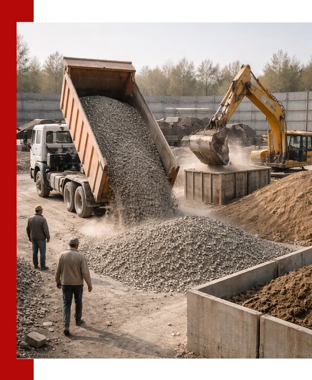 Доставка нерудных материалов с погрузкой и разгрузкой в Луге