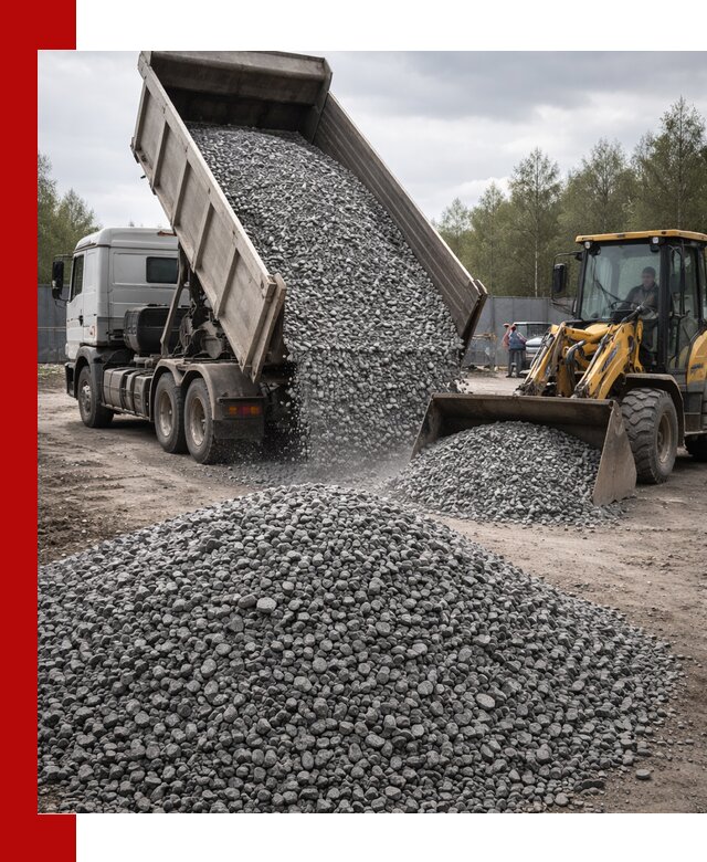 Доставка и продажа щебня гранитного в Луге