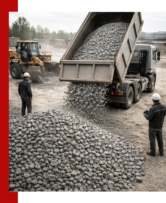 Доставка гранитного щебня фракции 20-40 в Луге