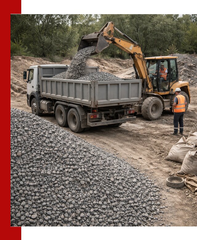 Доставка гравийного щебня в Луге оптом и в розницу