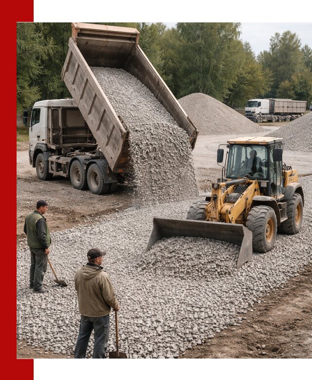 Купить гравийный щебень фракция 20-40 в Луге с доставкой