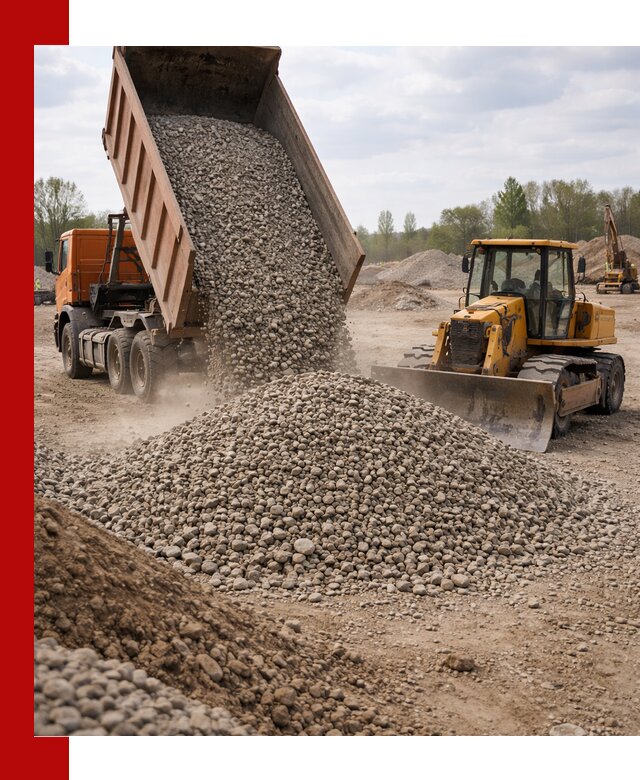Доставка гравийного щебня фракции 40-70 в Луге