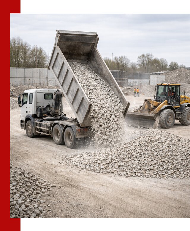 Доставка и продажа известнякового щебня в Луге