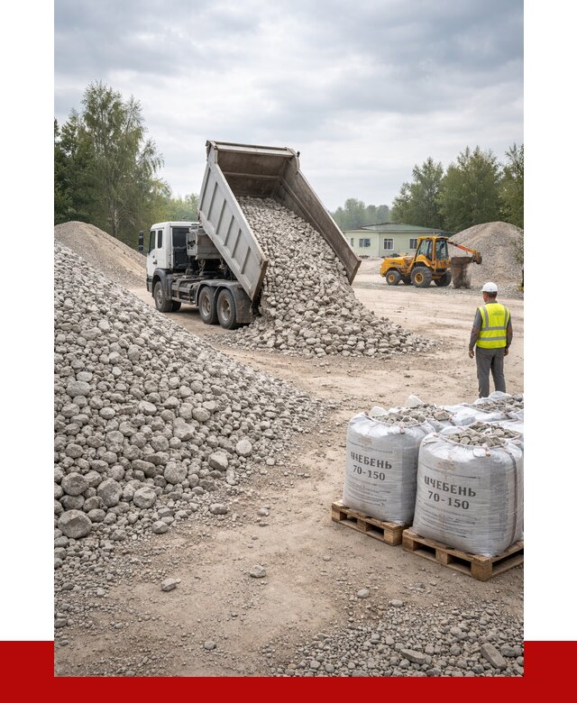 Известняковый щебень фракция 70-150 в Луге от 1289 р. | ПРОНЕРУДЛга