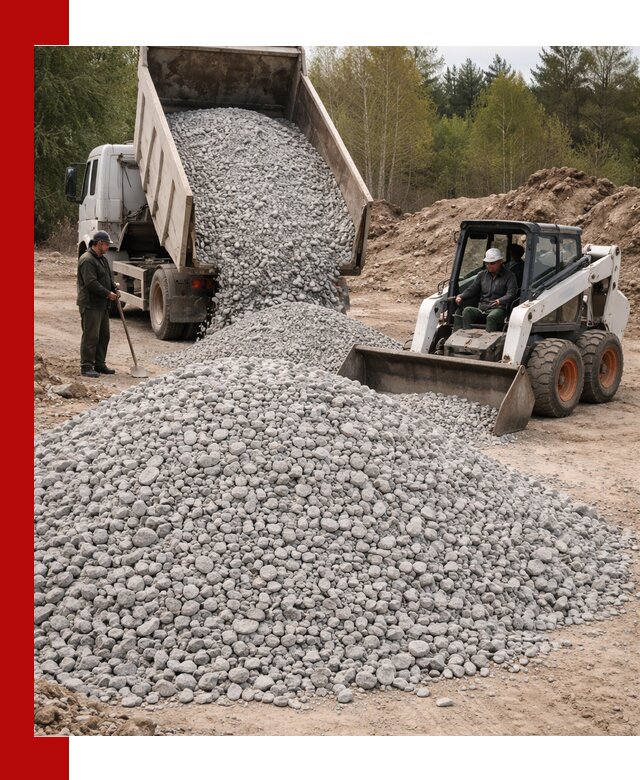 Доставка доломитового щебня в Луге напрямую от карьера