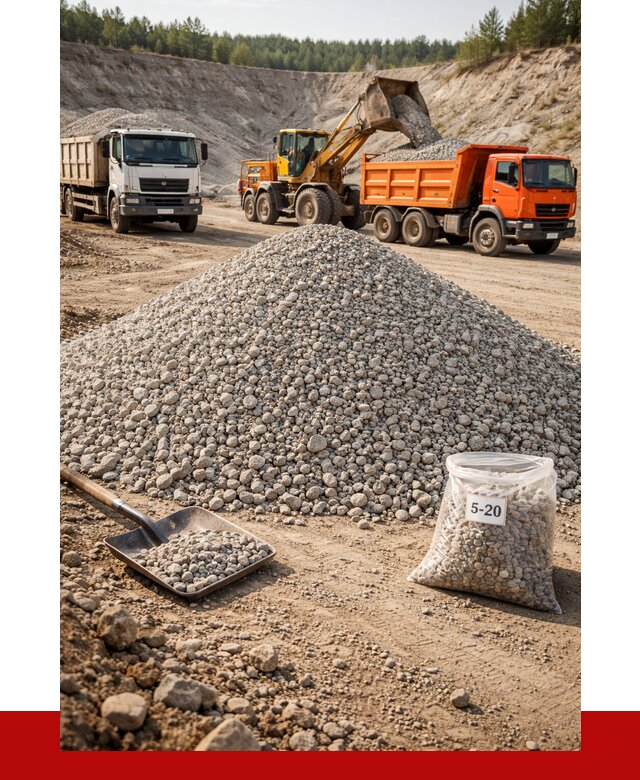 Доломитовый щебень фр. 5-20 в Луге от 4330 р. | ПРОНЕРУДЛга