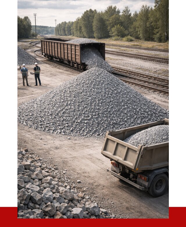 Железнодорожный щебень 20-60 в Луге от 1753 р. | ПРОНЕРУДЛга