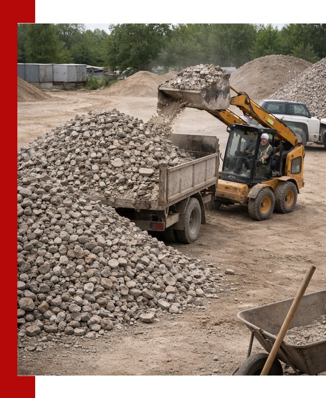 Доставка вторичного щебня в Луге для строительных работ