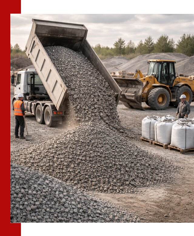Бетонный щебень фракция 5–20 с доставкой в Луге