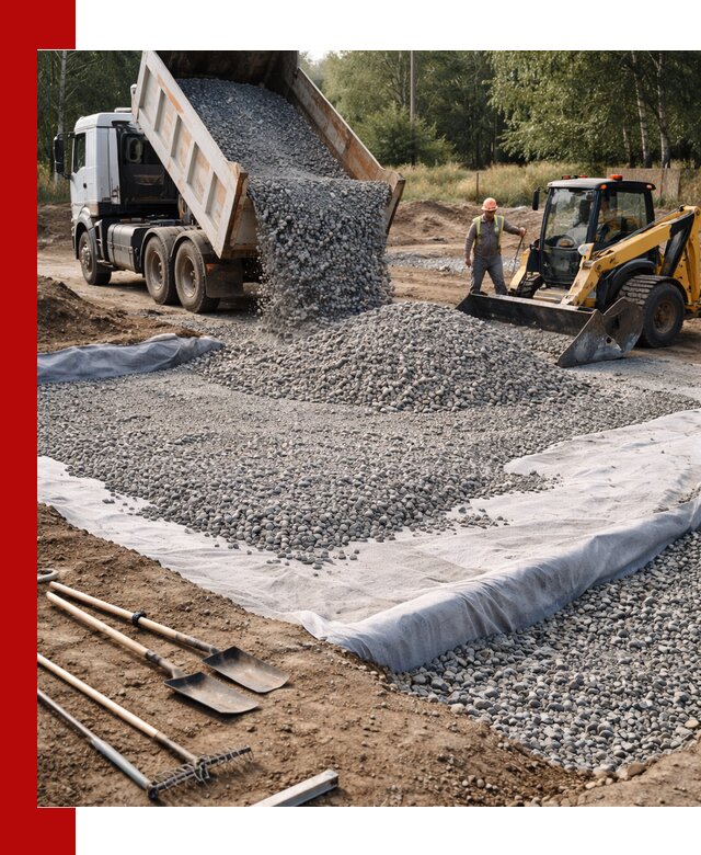 Щебень для фундамента с доставкой в Луге