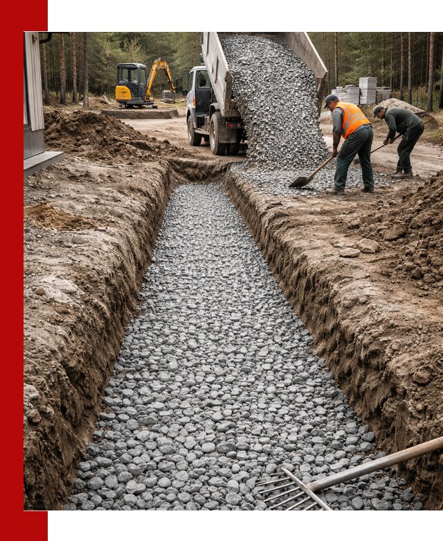 Щебень для дренажа с доставкой в Луге высокого качества