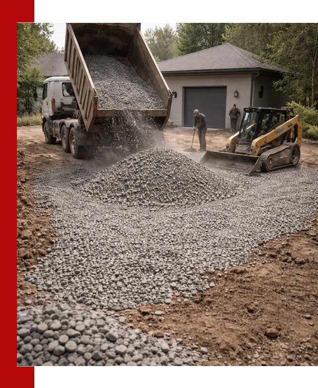 Щебень для парковки в Луге: доставка и укладка качественного материала