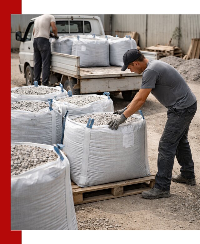 Доставка щебня в мешках по выгодным ценам в Луге