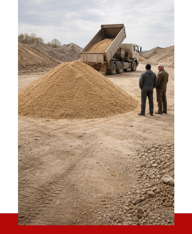 Карьерный песок крупнозернистый в Луге от 8764 р | ПРОНЕРУДЛга