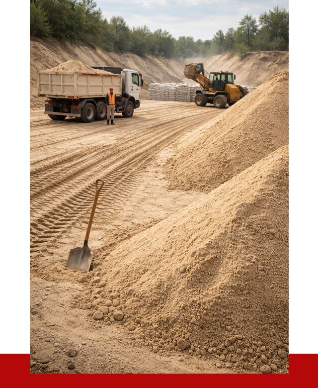 Карьерный песок мелкозернистый в Луге от 9279 р. | ПРОНЕРУДЛга