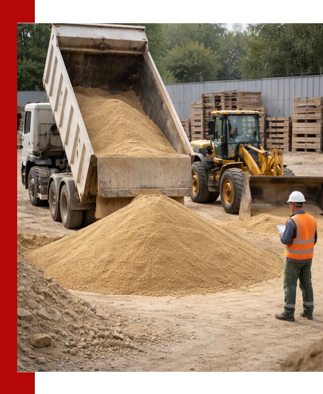 Доставка карьерного мелкозернистого песка в Луге