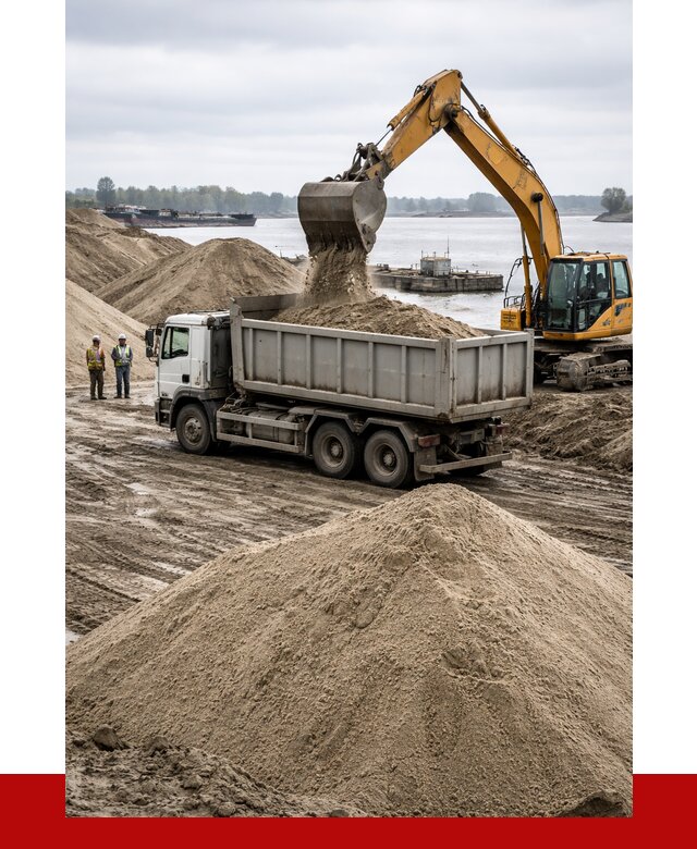 Купить речной песок навалом в Луге от 1856 р., ПРОНЕРУДЛга