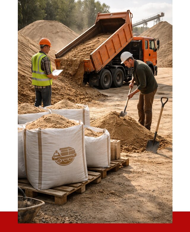 Строительный песок в Луге от 2268 р. с доставкой, ПРОНЕРУДЛга