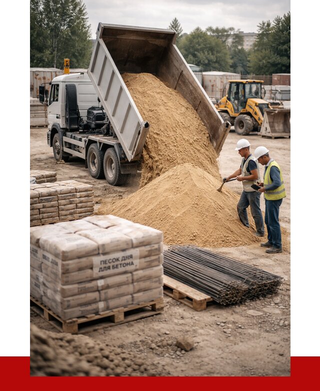 Песок для бетона в Луге от 2578 р. с доставкой, ПРОНЕРУДЛга