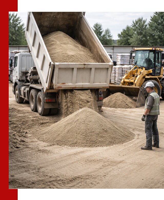 Поставка и доставка песка для бетона в Луге