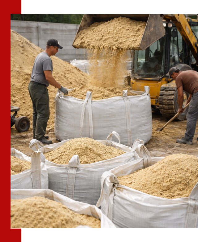 Поставка качественного песка для кладки в Луге