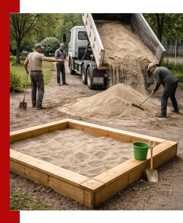 Песок для песочницы с доставкой в Луге недорого и чистый