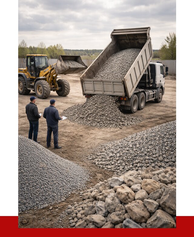 Гравий и камень с доставкой в Луге от 4330 р. - ПРОНЕРУДЛга