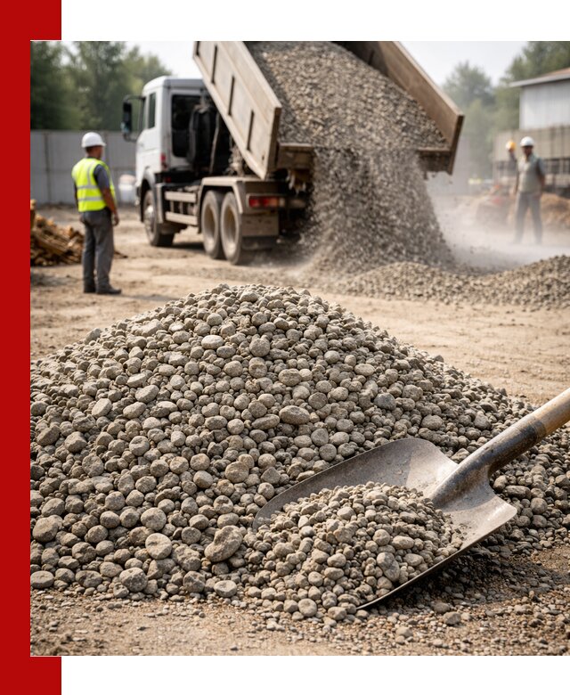 Доставка гравия фракции 20-40 в Луге с самосвалами