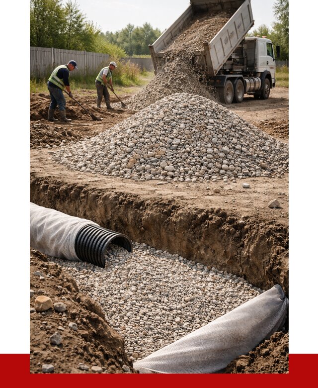 Гравий для дренажа в Луге от 2268 р., доставка ПРОНЕРУДЛга