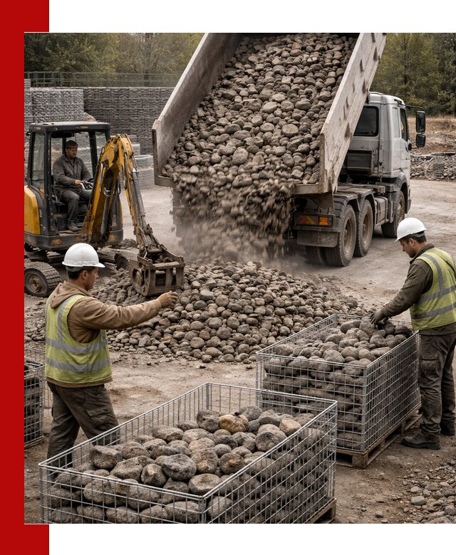 Камень для габионов фракция 100–201 в Луге