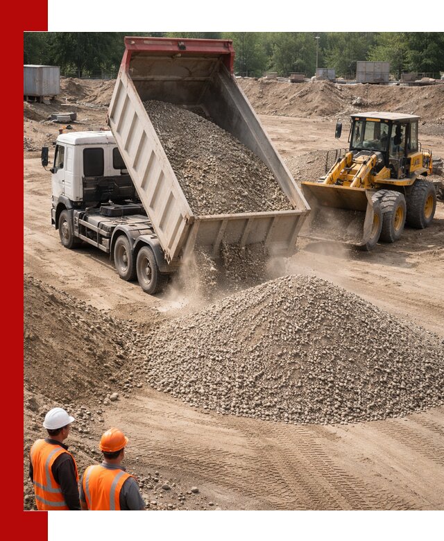 Щебень с песком (ЩГПС С2) с доставкой в Луге
