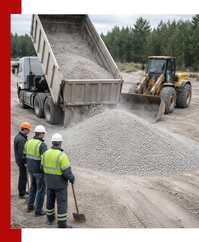 Известняковый отсев 0-5 доставка в Луге быстро и выгодно