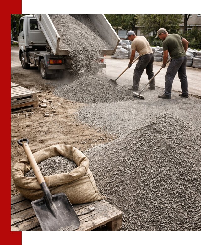 Отсев для тротуарной плитки в Луге — доставка и укладка