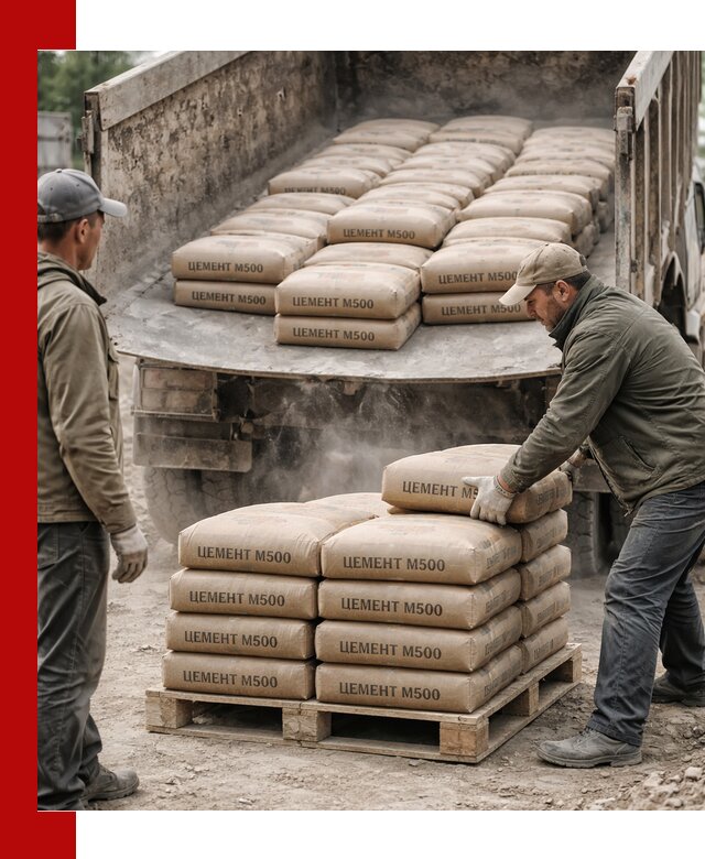 Цемент М500 с доставкой самосвалом в Луге
