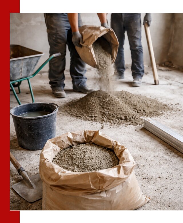 Доставка сухой смеси для стяжки в Луге