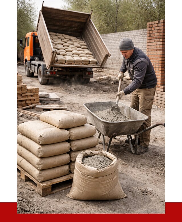 Купить сухую смесь для кладки в Луге от 1237 р. | ПРОНЕРУДЛга