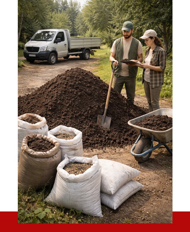 Купить грунт с доставкой в Луге от 4640 р. за м3 | ПРОНЕРУДЛга