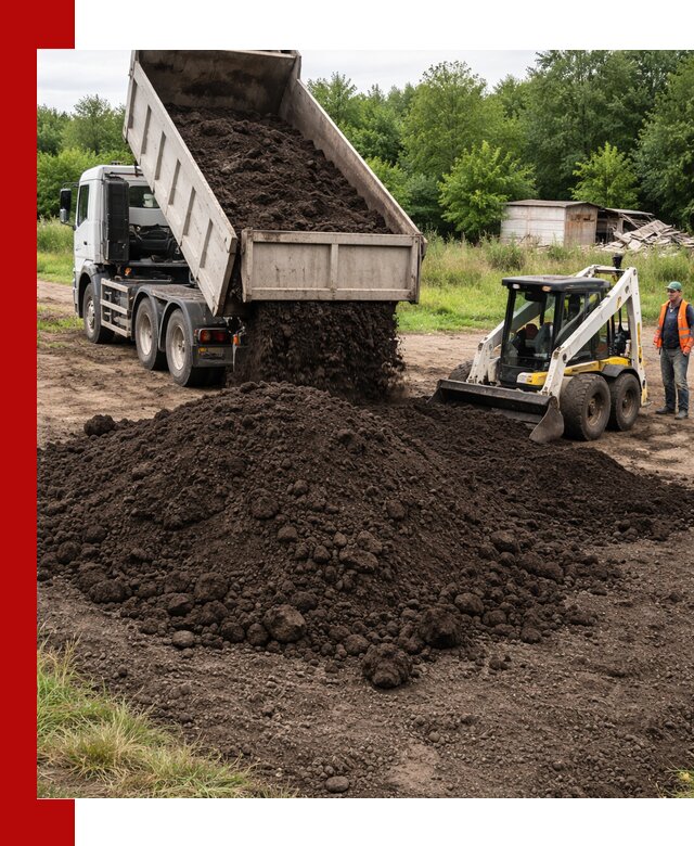 Поставка плодородной земли с доставкой самосвалом в Луге