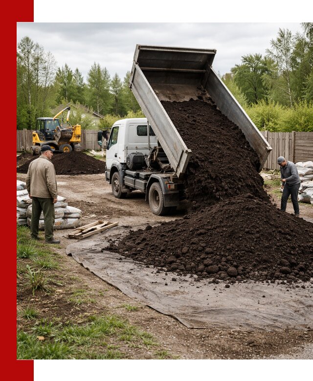 Доставка качественного почвогрунта в Луге оптом и в розницу