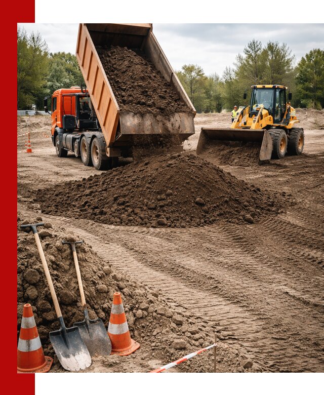 Поставка и доставка планировочного грунта в Луге
