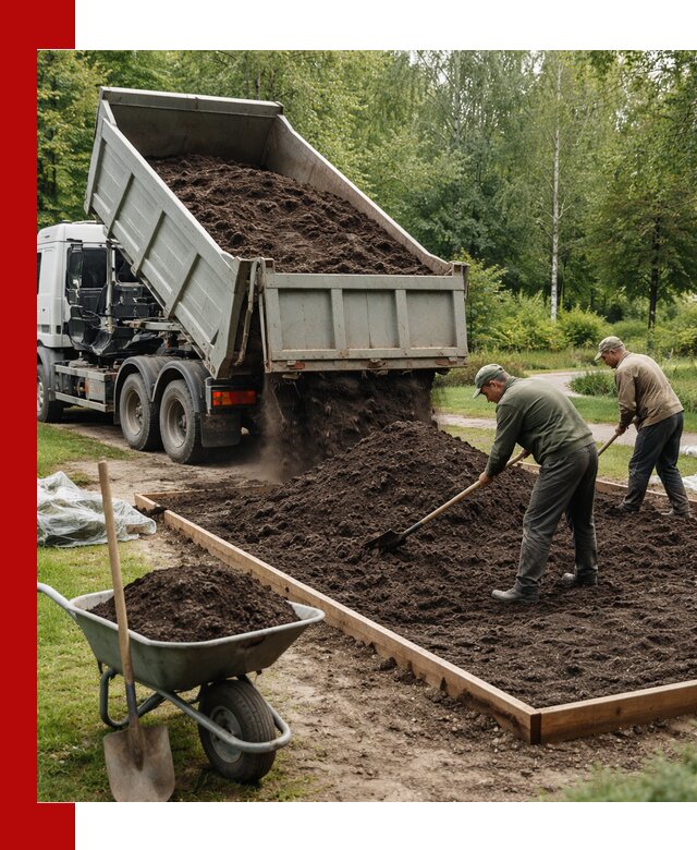 Доставка грунта для озеленения и благоустройства в Луге