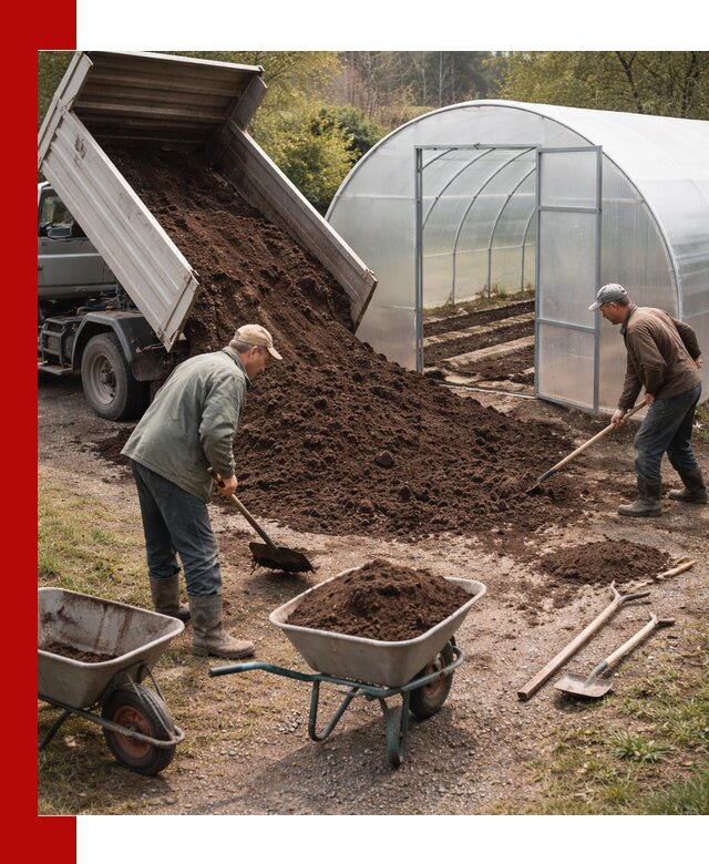 Грунт для теплицы с доставкой в Луге — плодородный субстрат под растения