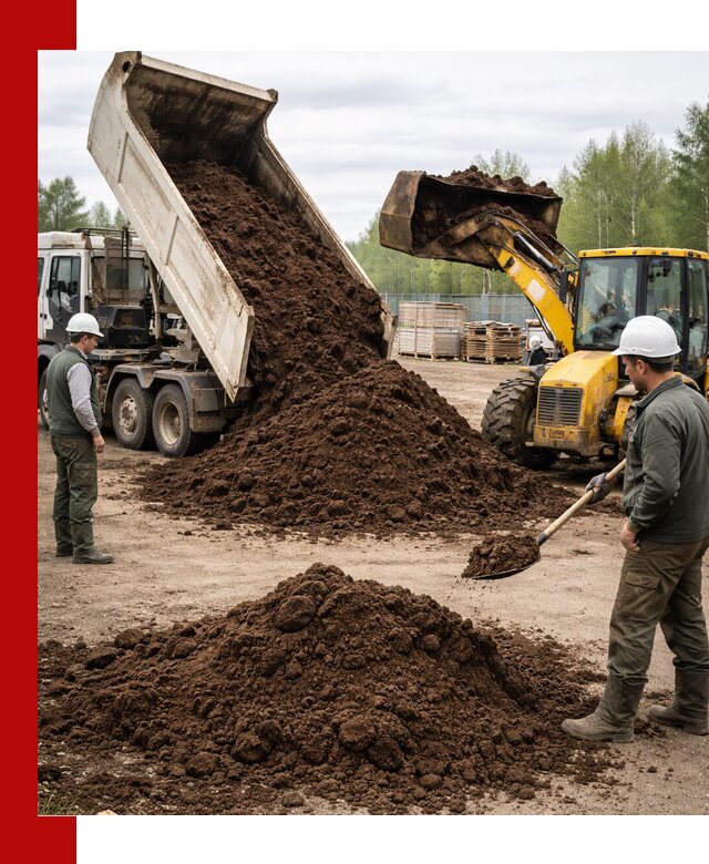 Доставка торфа оптом и в мешках в Луге
