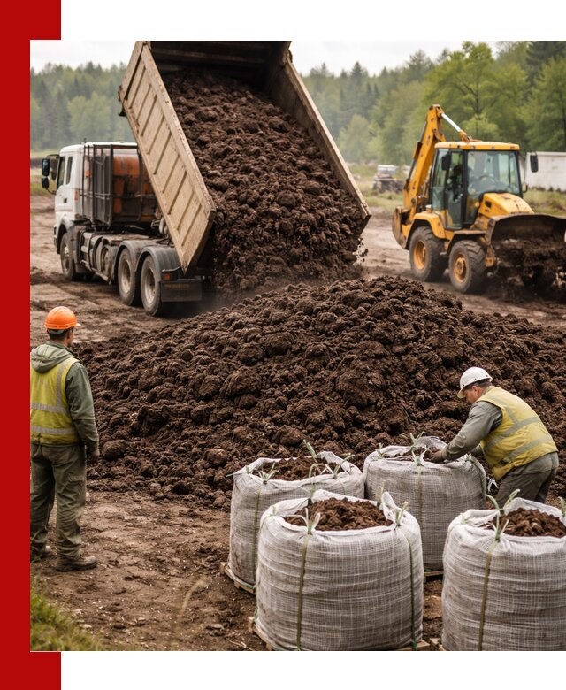 Доставка нейтрального торфа в Луге оптом и в розницу