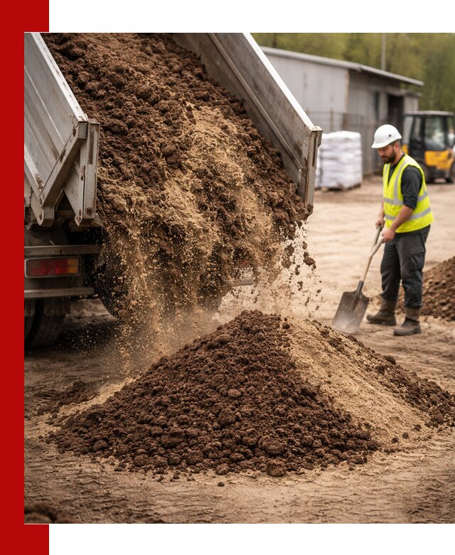 Доставка торфо-песчаной смеси в Луге для строительства и озеленения