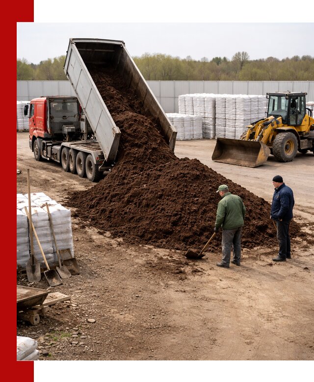 Доставка торфяных смесей оптом и в розницу в Луге