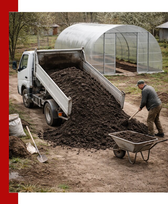 Чернозем для теплицы с доставкой в Луге
