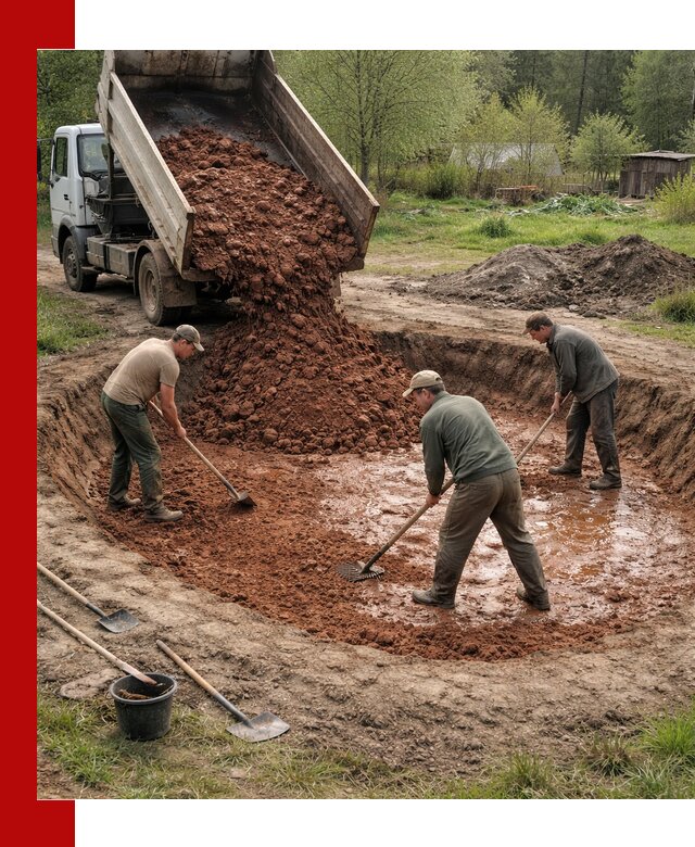 Купить качественную глину для пруда в Луге