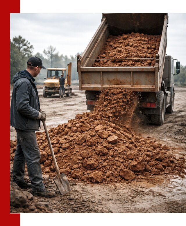Глина для засыпки в Луге с доставкой самосвалами