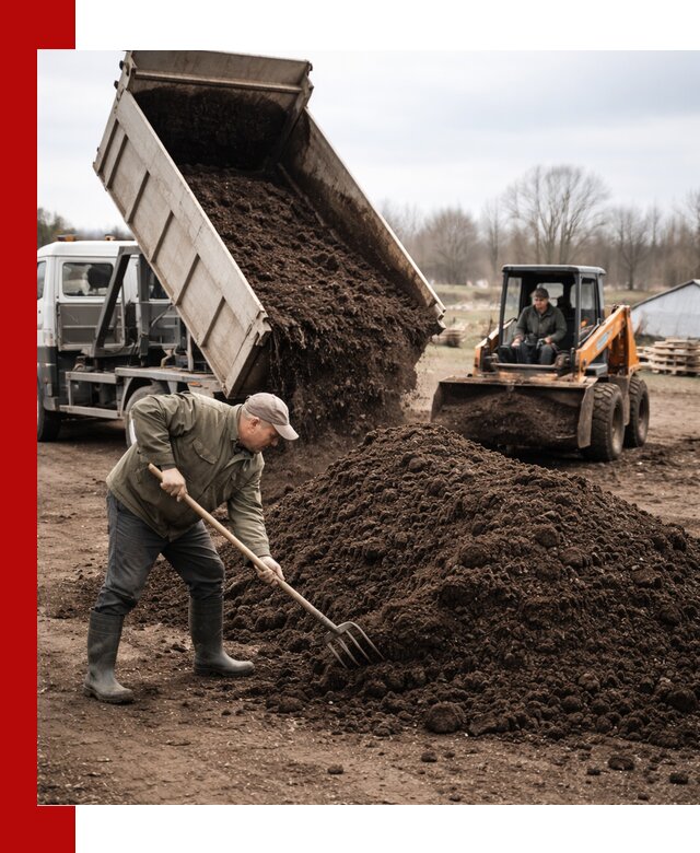 Доставка и продажа перегноя в Луге быстро и дешево